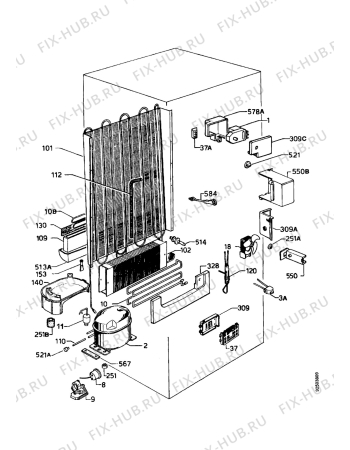 Взрыв-схема холодильника Electrolux ER3036I - Схема узла Functional parts